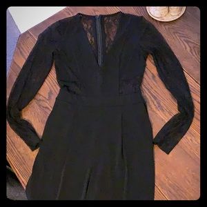 Express Lacy Black Jumpsuit